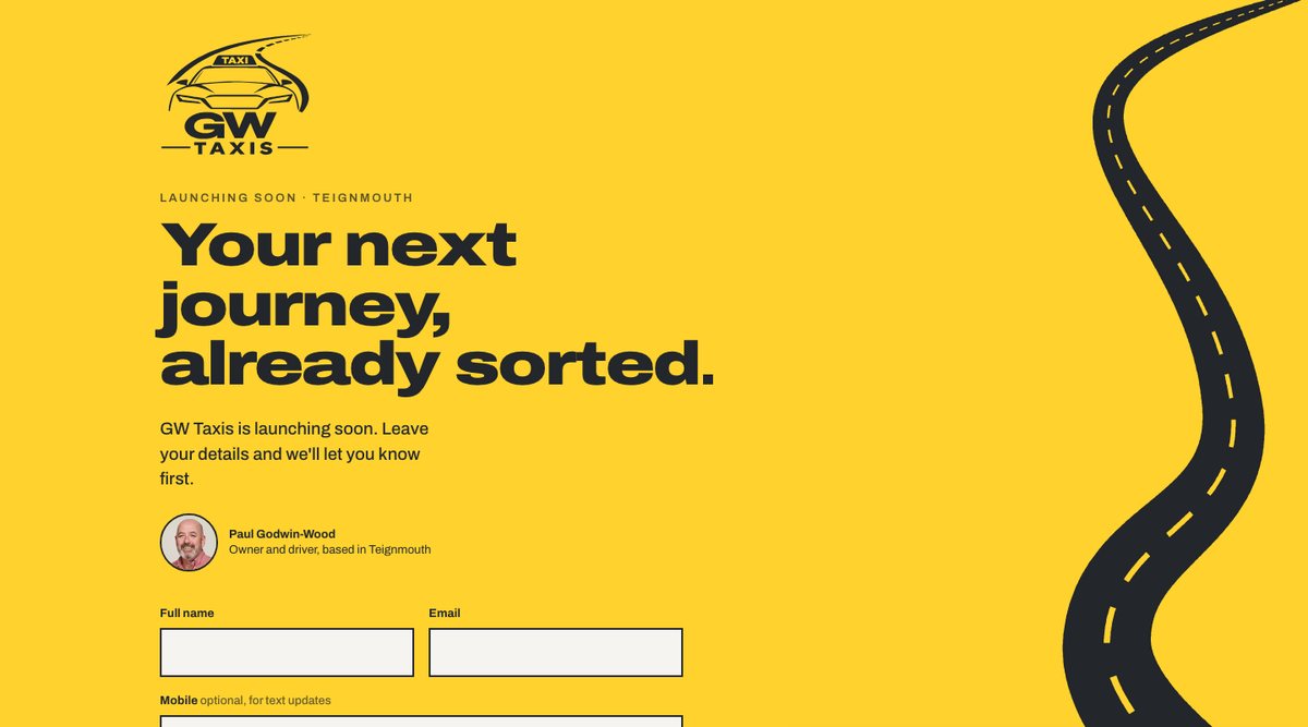 GW Taxis website